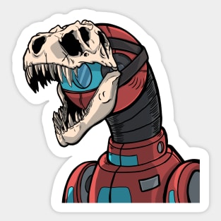 Robot T-Rex Sticker